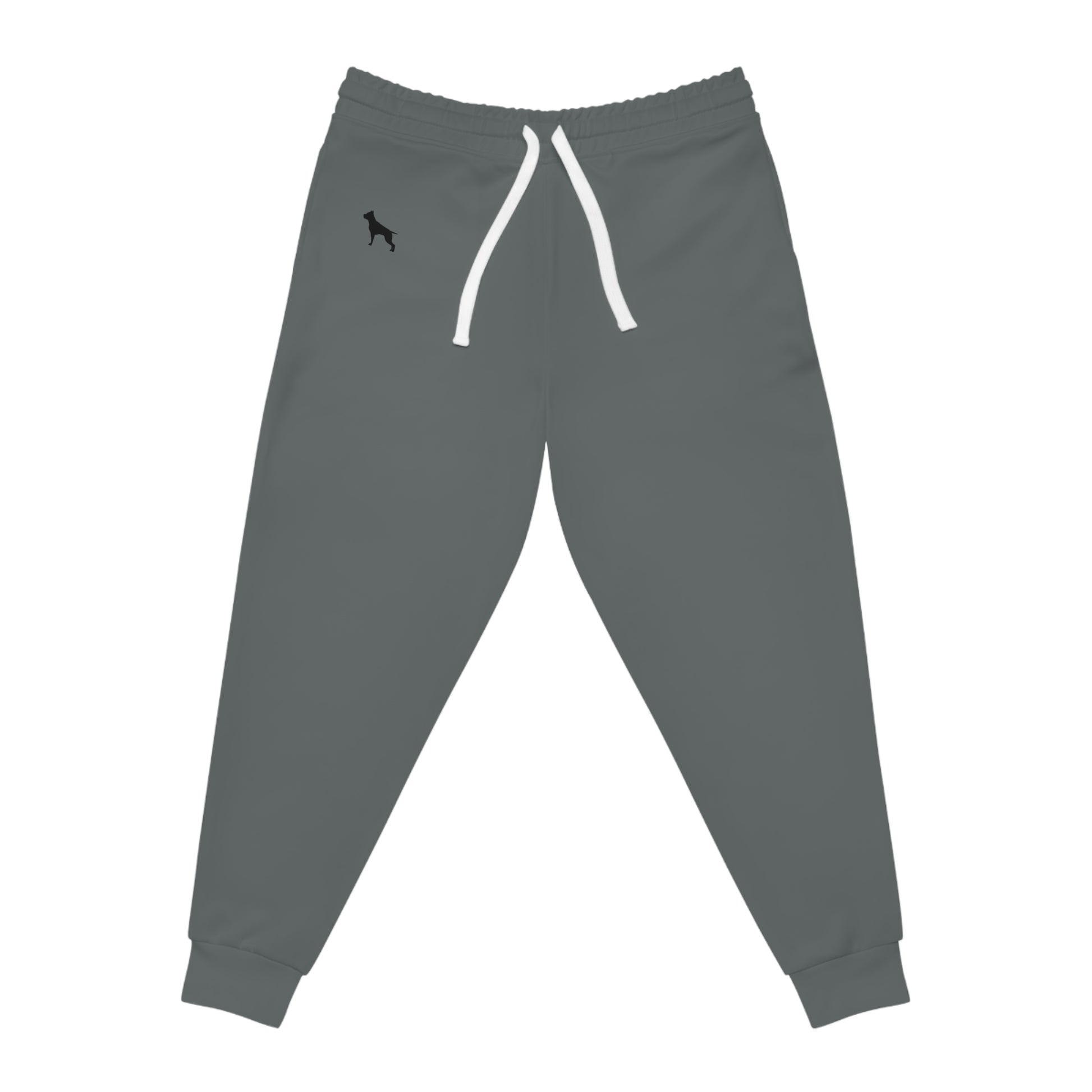 Graue Fitbull Jogginghose mit dem Markenlogo.