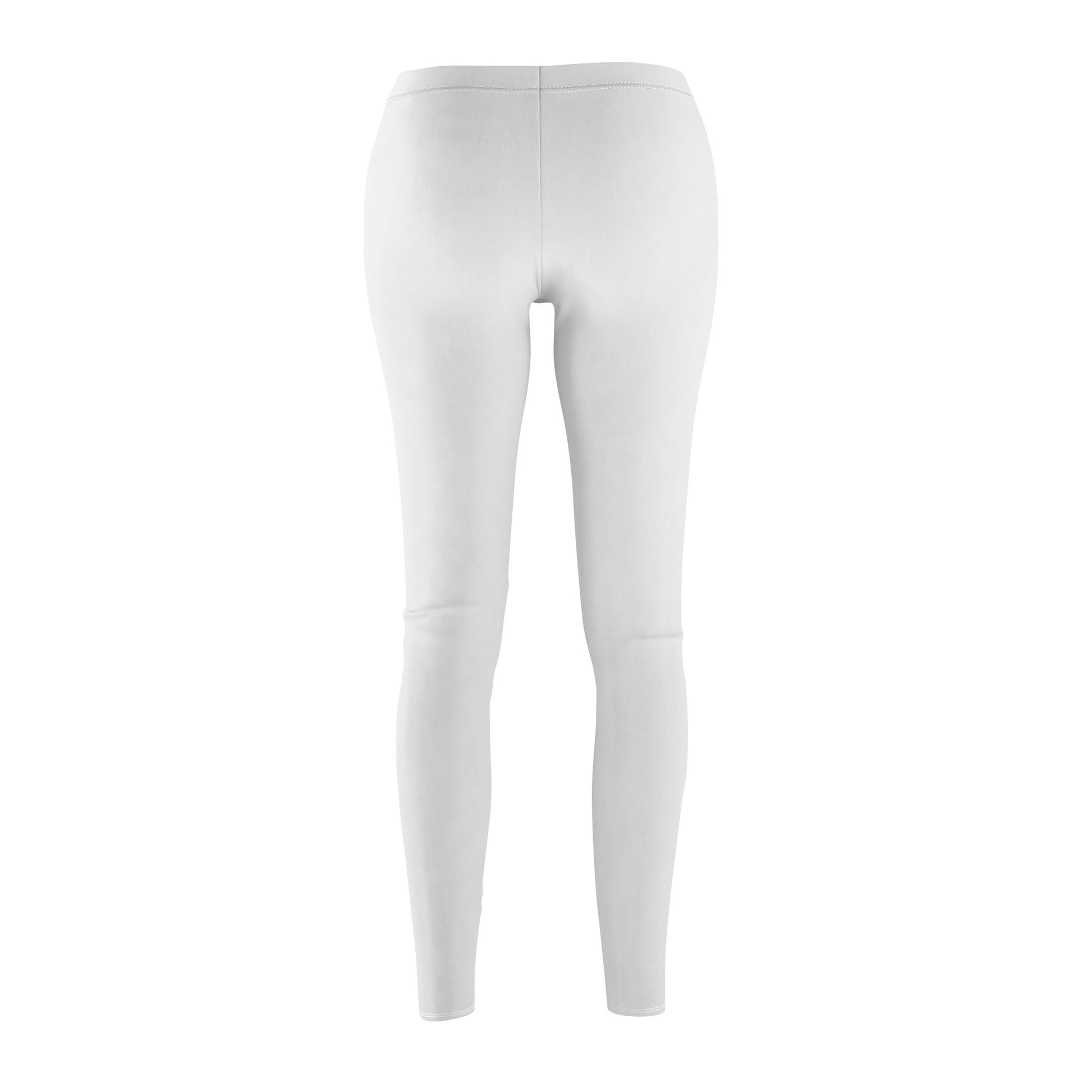 weiße Fitness-Leggings der Marke Fitbull, Frontansicht, mit Logo versehen Rückansicht