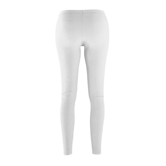 weiße Fitness-Leggings der Marke Fitbull, Frontansicht, mit Logo versehen Rückansicht