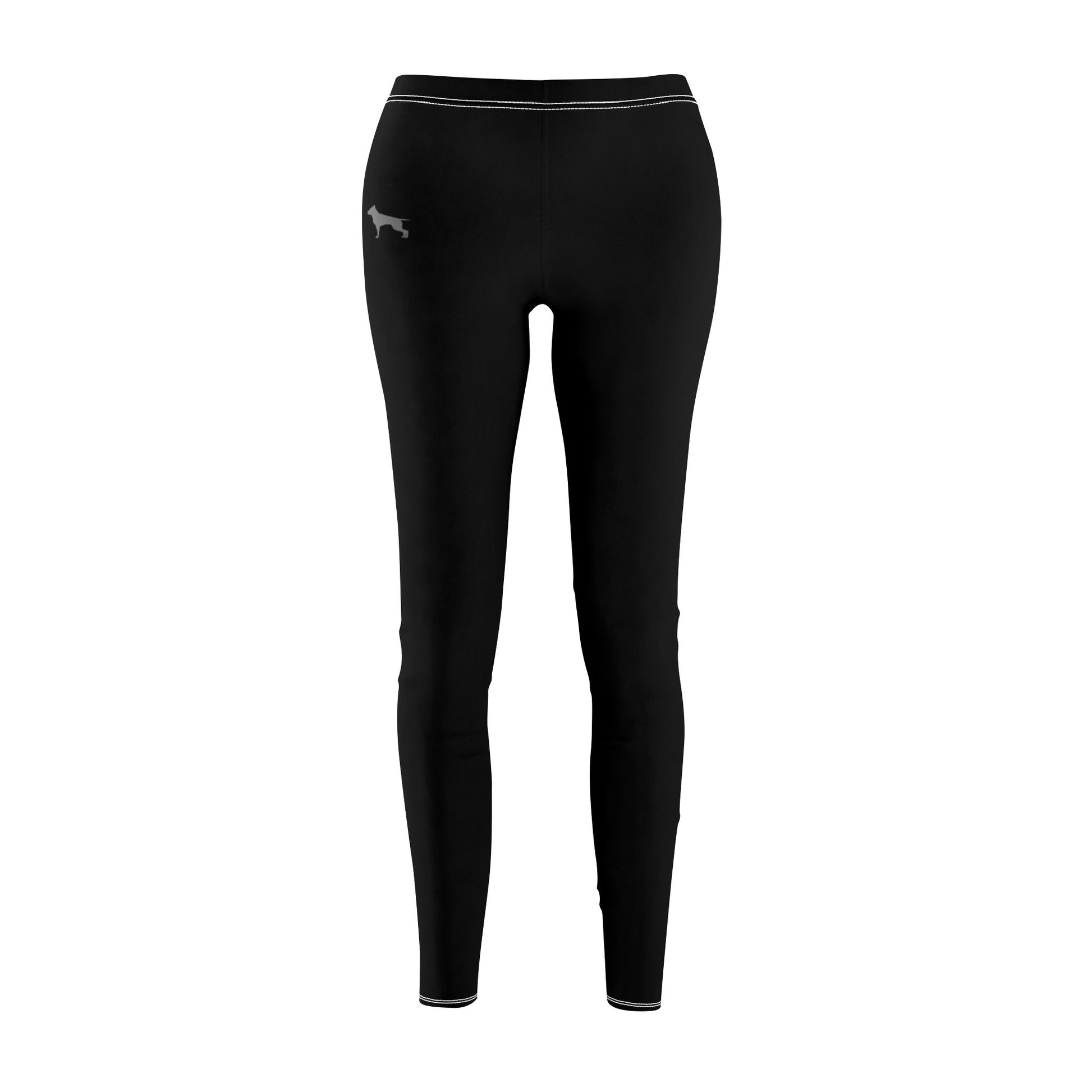 schwarze Fitness-Leggings der Marke Fitbull, Frontansicht