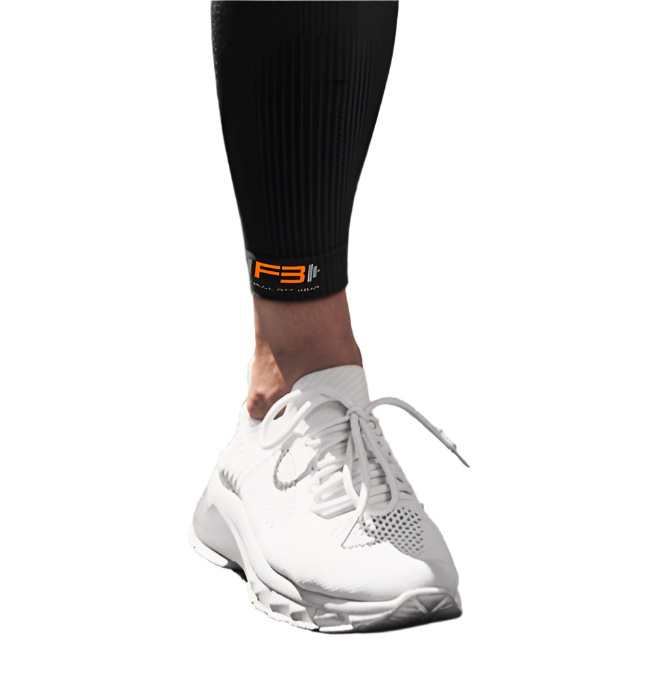 sports leggings Fitbull branded with the FB gym logo