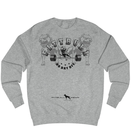 grau porthoodie der Marke Fitbull Fitnessbekleidung mit motivierendem Bodybuilding-Motiv