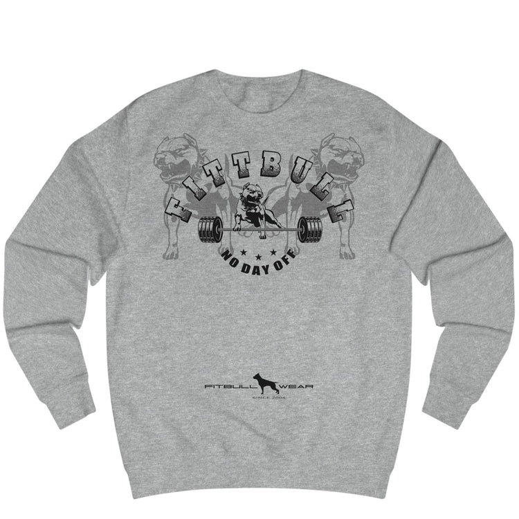 grau porthoodie der Marke Fitbull Fitnessbekleidung mit motivierendem Bodybuilding-Motiv