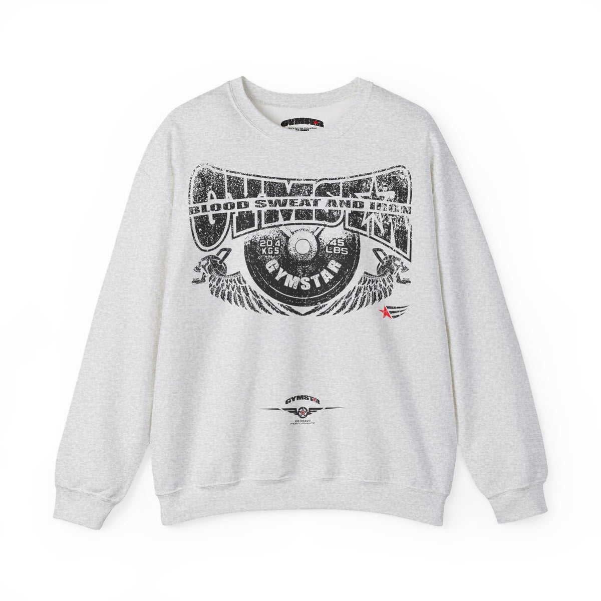 A ash crewneck sweatshirt featuring a leopard print graphic on the front with the text 'MAHJ' and a matching leopard print bow underneath.