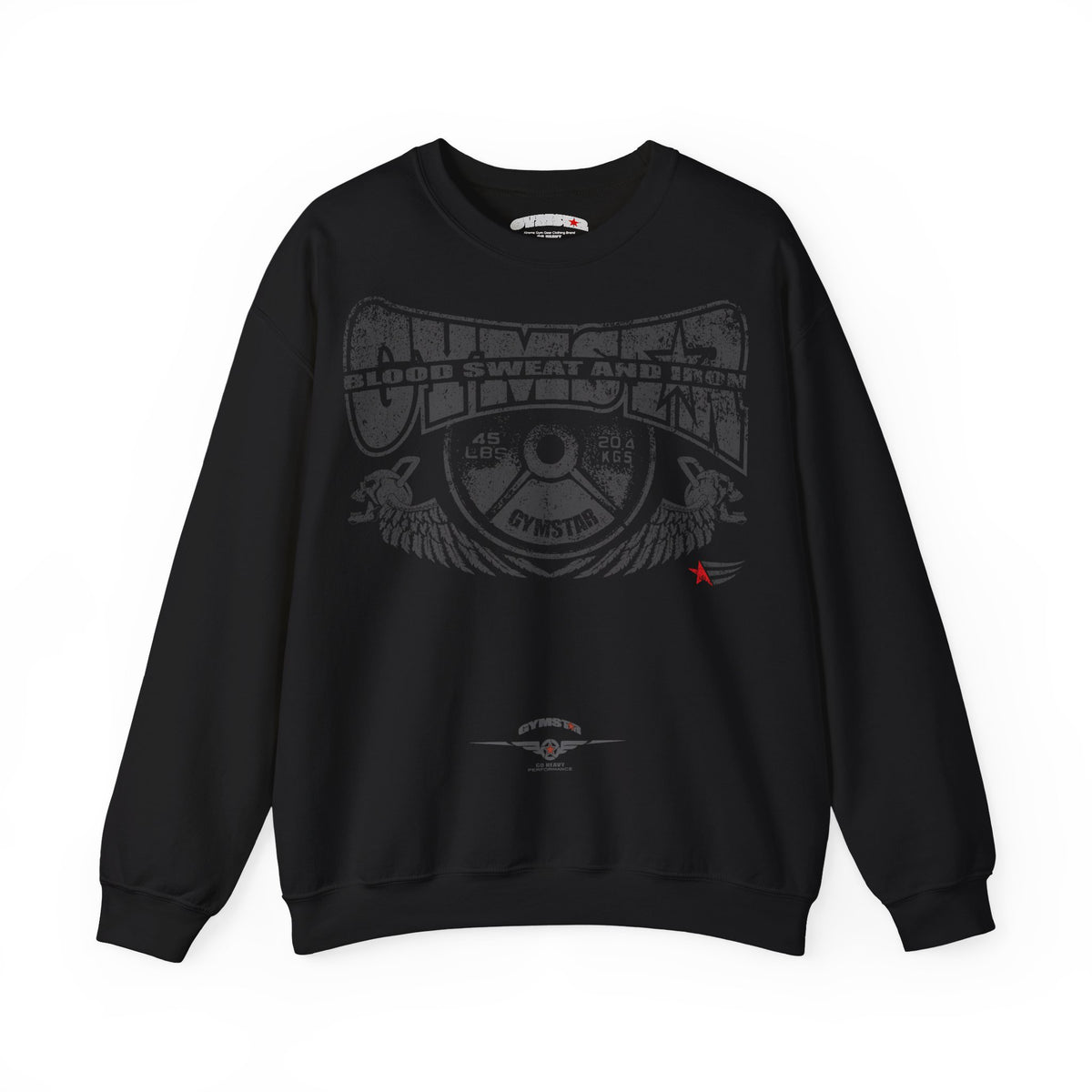 A black crewneck sweatshirt featuring a leopard print graphic on the front with the text 'MAHJ' and a matching leopard print bow underneath.