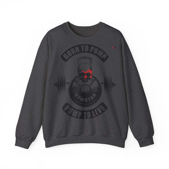 Dark gray sweatshirt with floral designs and 'sabr' text on a white background