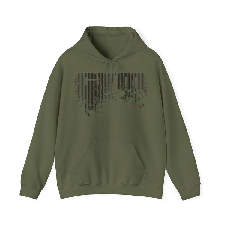 A dark gray pullover hoodie with a small chest graphic reading '45 / 47' in red, white, and blue, displayed on a clean white background.