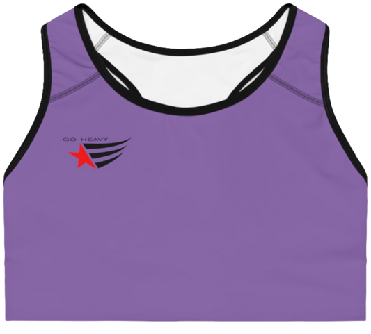 The Muscle Agents Yoga Sports Bra in Solid Purple from Gymstar Xtreme