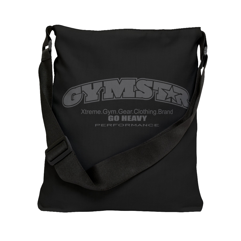 a black sports bag gymstar brandet with Berst Bodies design and gymsar logo back view