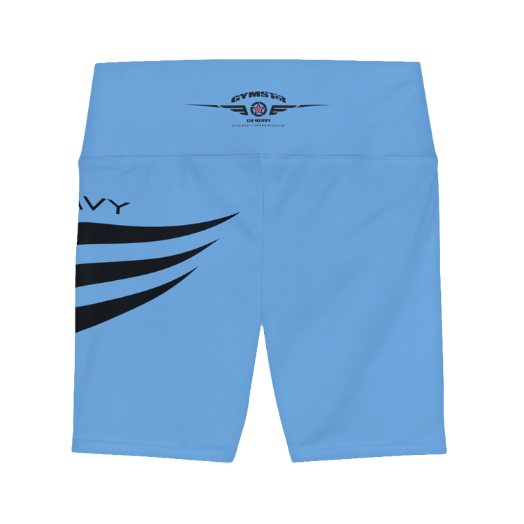 Gymstar Women’s Blue High-Waisted Workout Shorts – Yoga, Running &amp; Gym Activewear
