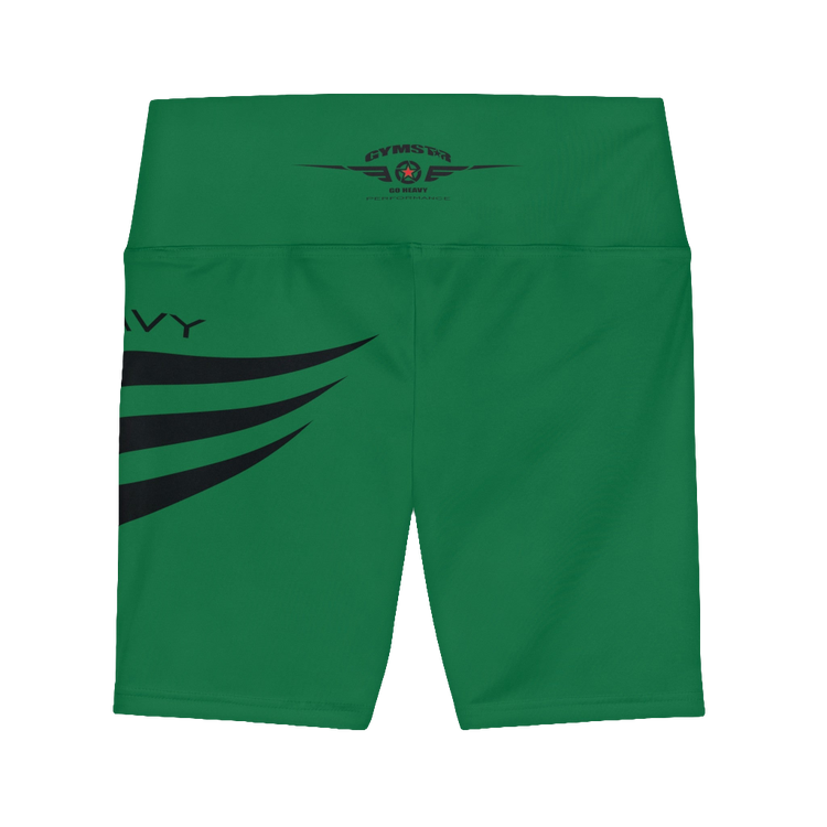 Gymstar Women’s Green High-Waisted Workout Shorts – Yoga, Running &amp; Training Activewear