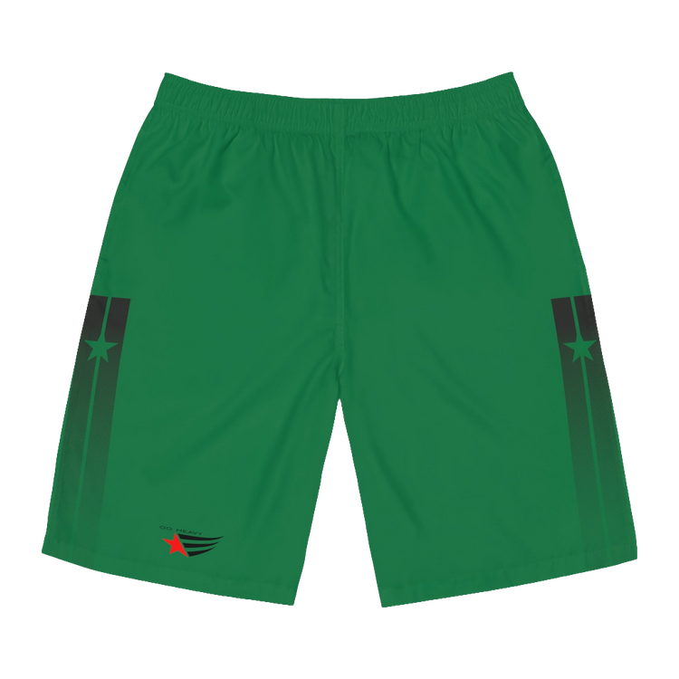Gymstar Men's Fitness Board Shorts in Forest Green