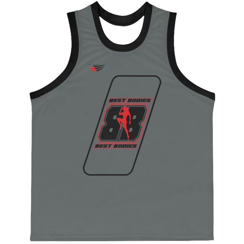 a Gymstar sports tank top branded with the Gymstar Fit logo and a motivating print.