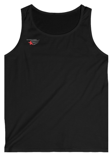 gymstar gym gear clothing brand black tank-top branded with three-tailed star 