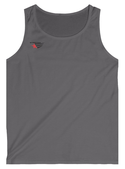 gymstar gym gear clothing brand grey tank-top branded with three-tailed star