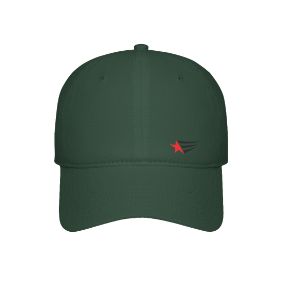 A green Gymstar Fitness baseball cap with a structured design and a brand logo. On the front view.