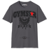 A sport grey Gymstar t-shirt with a graphic print No Pai No Gain in the center, designed for fitness and sports. Front  view.