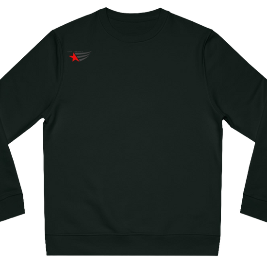 Military Green, sporty, fitness sweatshirt Gymstar, branded with the brand logo. Front view.