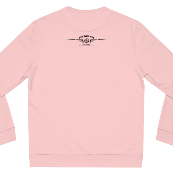 Green, sporty, fitness sweatshirt Gymstar, branded with the brand logo. Rear view.