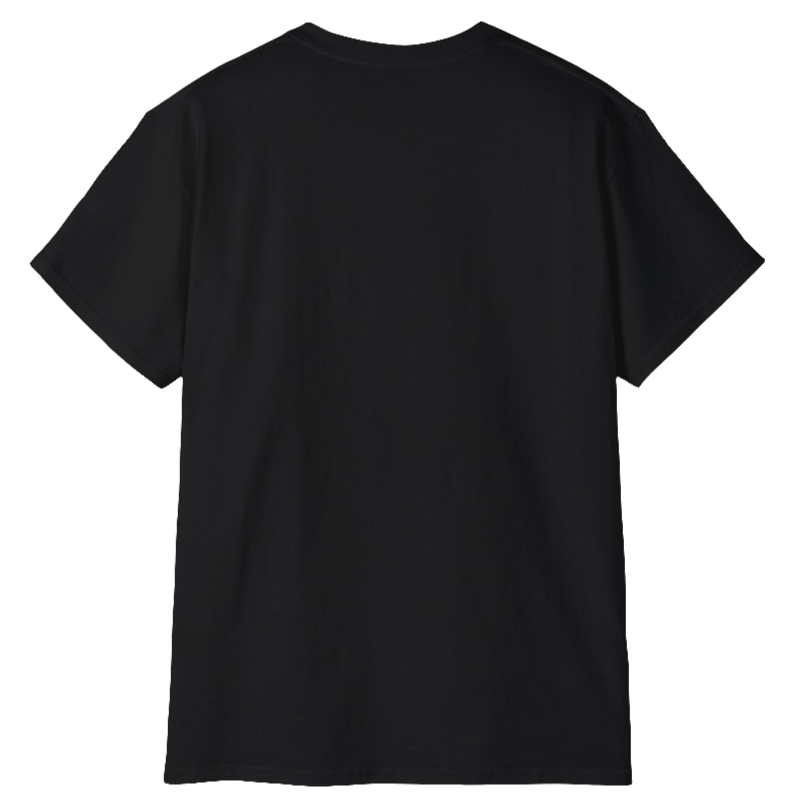 A black Gymstar t-shirt with the text 'I WANT YOU' printed on the front, along with graphics of a weightlifter and dumbbells. Rear view.