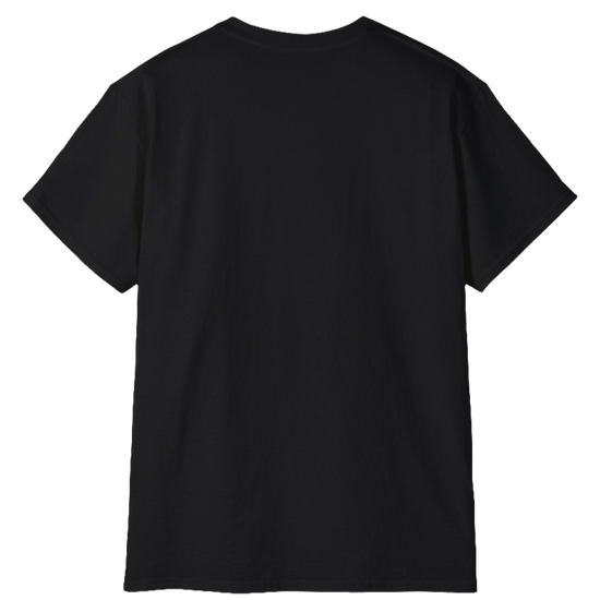A black Gymstar t-shirt with the text 'I WANT YOU' printed on the front, along with graphics of a weightlifter and dumbbells. Rear view.
