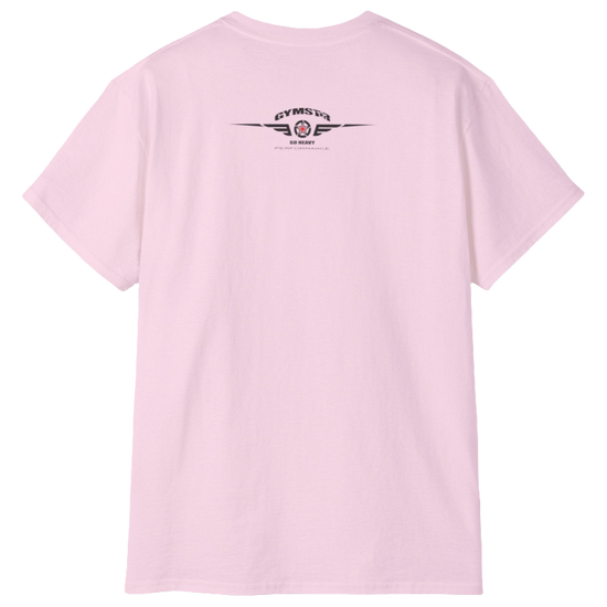 A pink  molon labe, gymstar training, fitness t-shirt. Rare view.