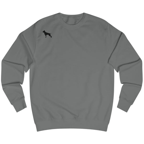Sharcoal, sporty hoodie for fitness and crossfit by the Fitbull brand, branded with a logo, Front view.